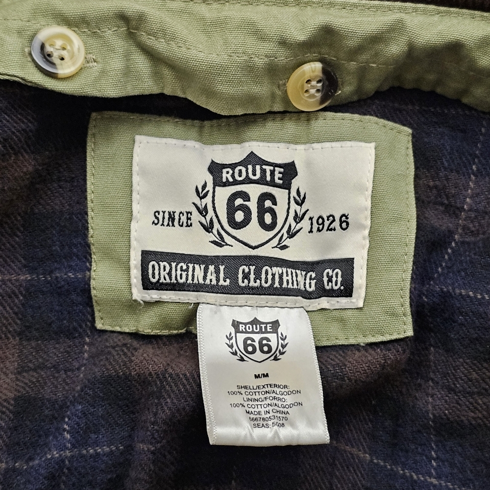 VTG 90s Route 66 Mens Medium Chore Jacket Barn / Field Shacket Plaid Lined - Picture 11 of 12